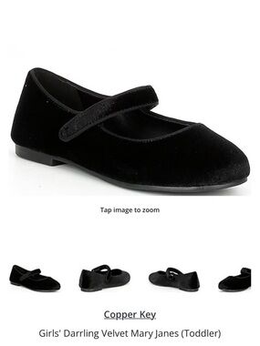 Copper Key Girls' Burgundy Velvet Mary Jane Shoes